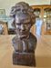 Buste de Beethoven sculpté en bois - statue vintage