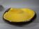 Large vintage 70s yellow and glossy ceramic bowl