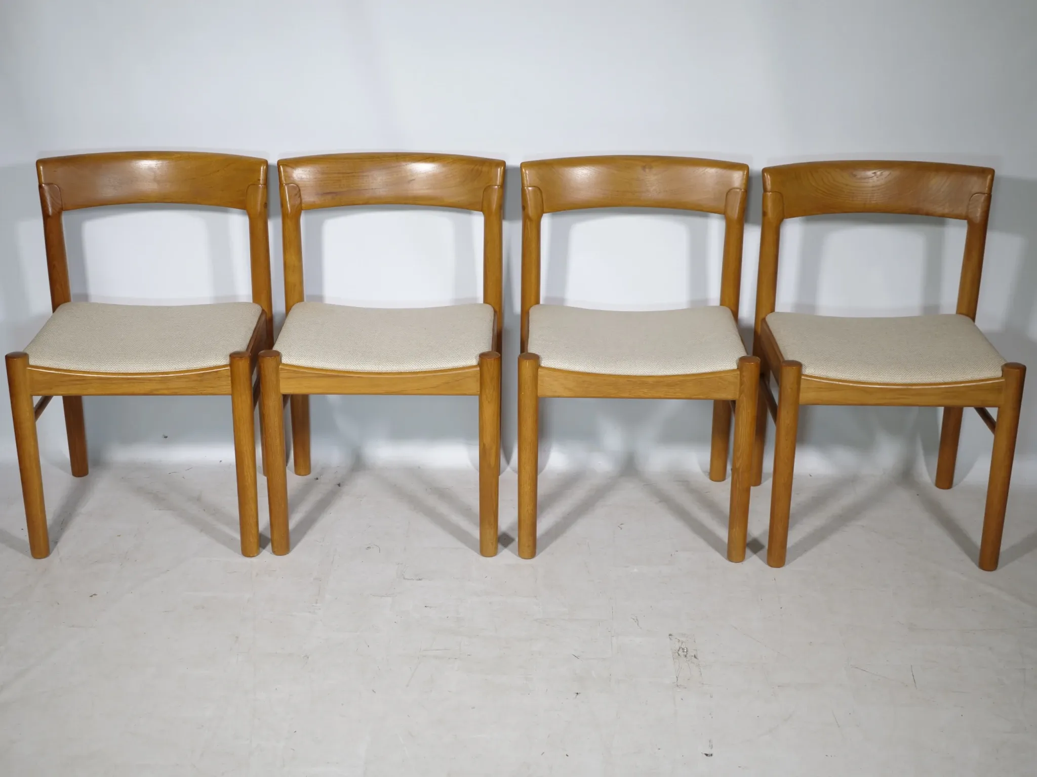 Danish Design Chairs in Teak by H.W. Klein for Bramin, Set of 4, 1960s