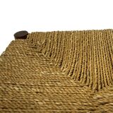 Vintage Stool Danish Papercord Rope Stool Mid Century Ottoman