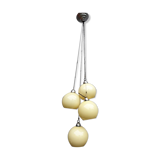 Chandelier 4 glass globes marked Germany Art Deco 1930