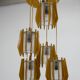 1970s Czechoslovakian Chandelier & Wall Lamp by Dřevo Humpolec