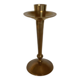 Asymmetrical brass candle holder