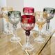 Amaris Nachtmann 6 Large Iridescent Colored Crystal Wine and Water Glasses