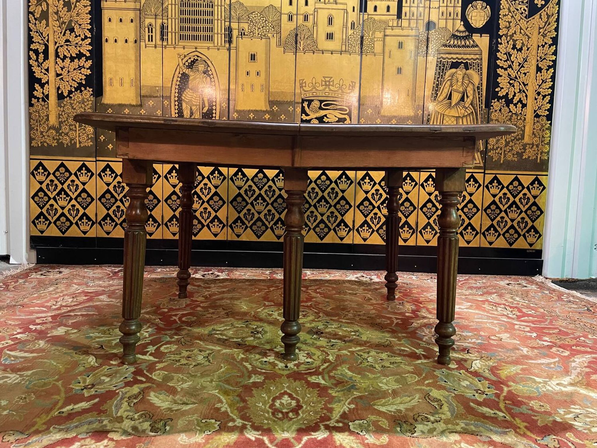 Table Louis Philippe en chêne avec 5 rallonges