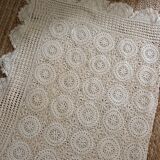 Vintage beige crochet bedspread