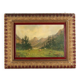 Peinture ancienne Giuseppe Buscaglione, huile sur toile, XIXe siècle
