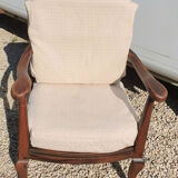 Armchair back with braces