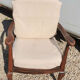 Fauteuil dossier a croisillons