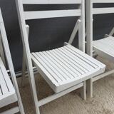 Set 3 folding chairs wood