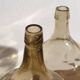 Antique brown demijohns (circa 1920). 3-piece set #13