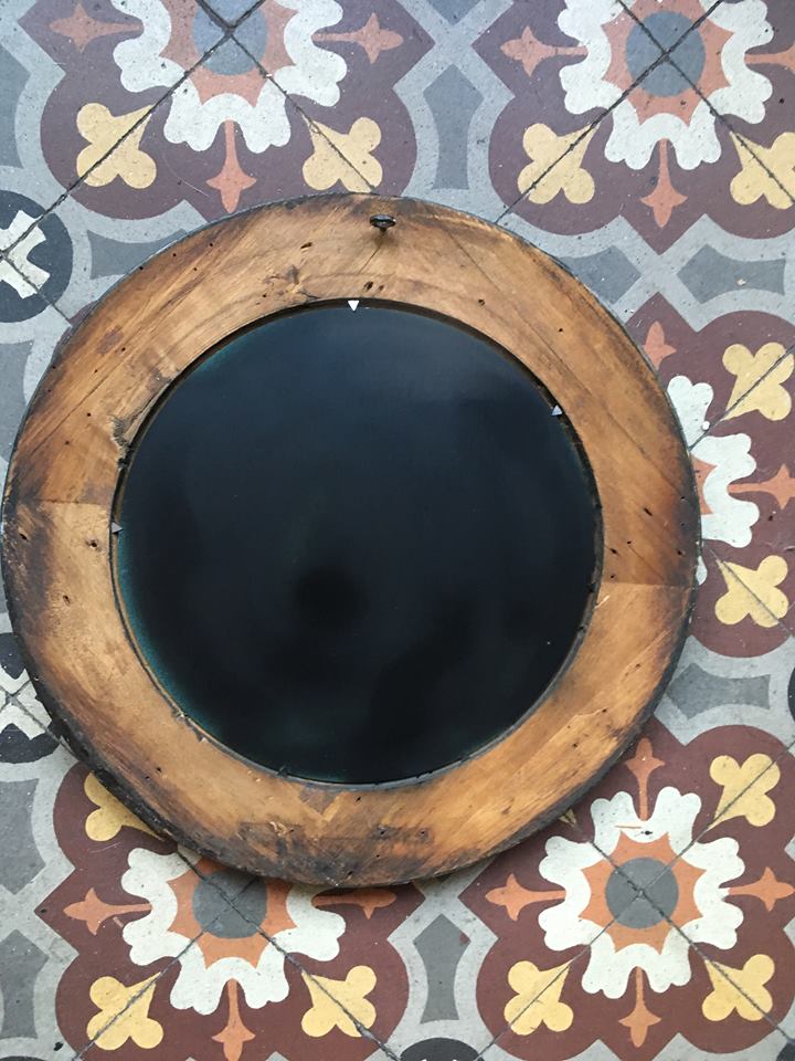 Round mirror style Napoleon III - 37x37cm