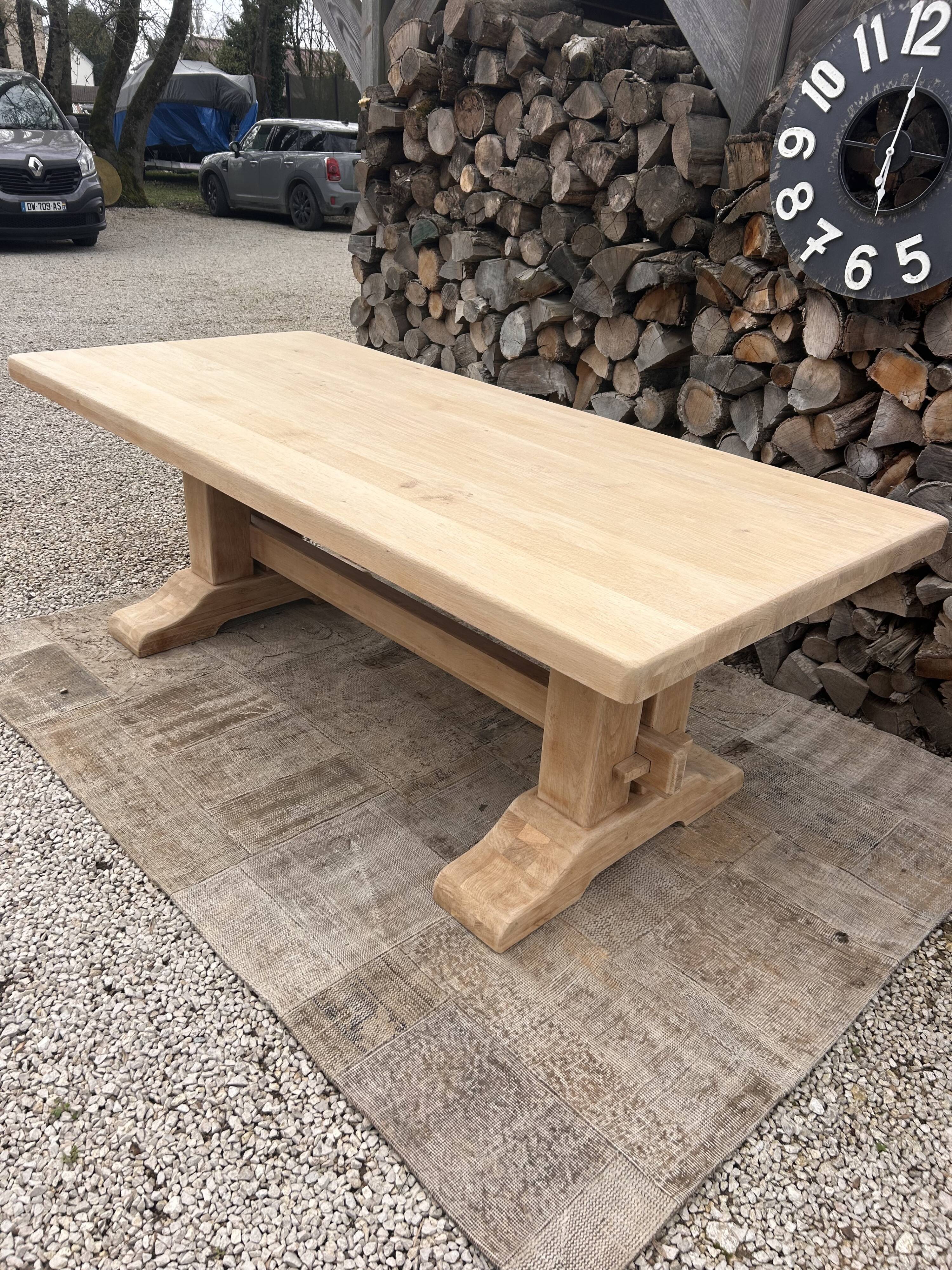 Renovated solid oak monastery table