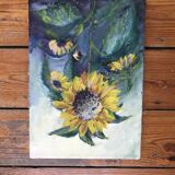 Peinture tournesol nature morte