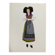 Lithograph national costumes - the Alsatian