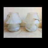 Pair mushroom lamps