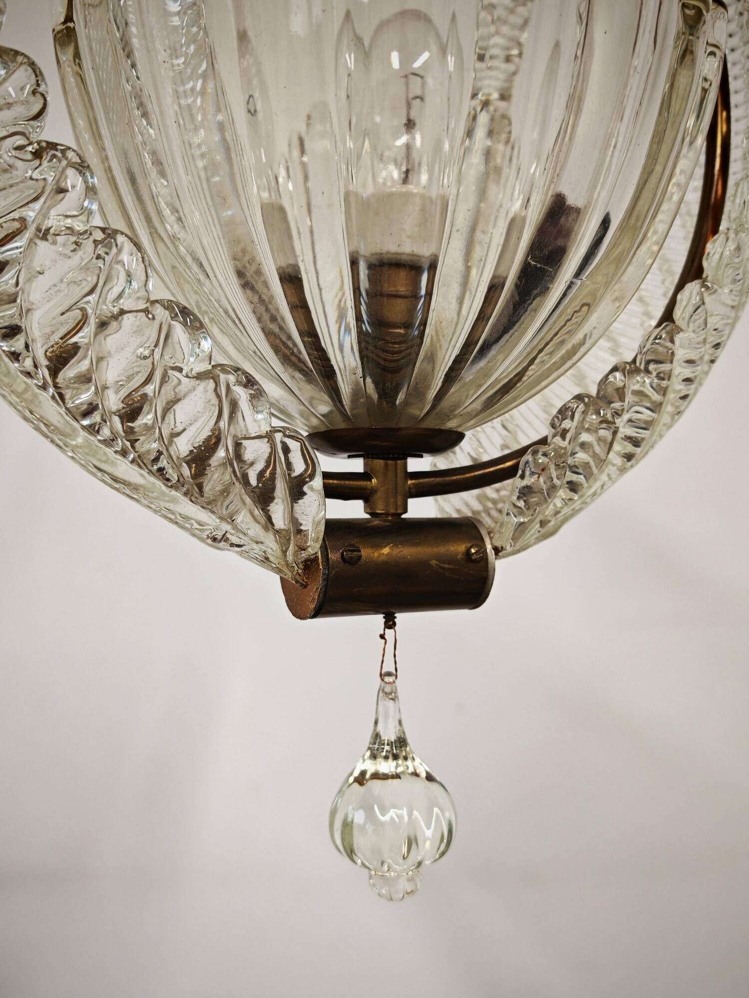 Art Deco Murano Glass Chandelier by Barovier and Toso