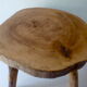 Tabouret de vacher tripode en bois massif