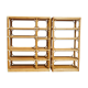 Set of 2 vintage rattan bookshelves