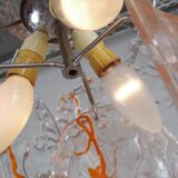 Chandelier vintage avec médaillons oranges