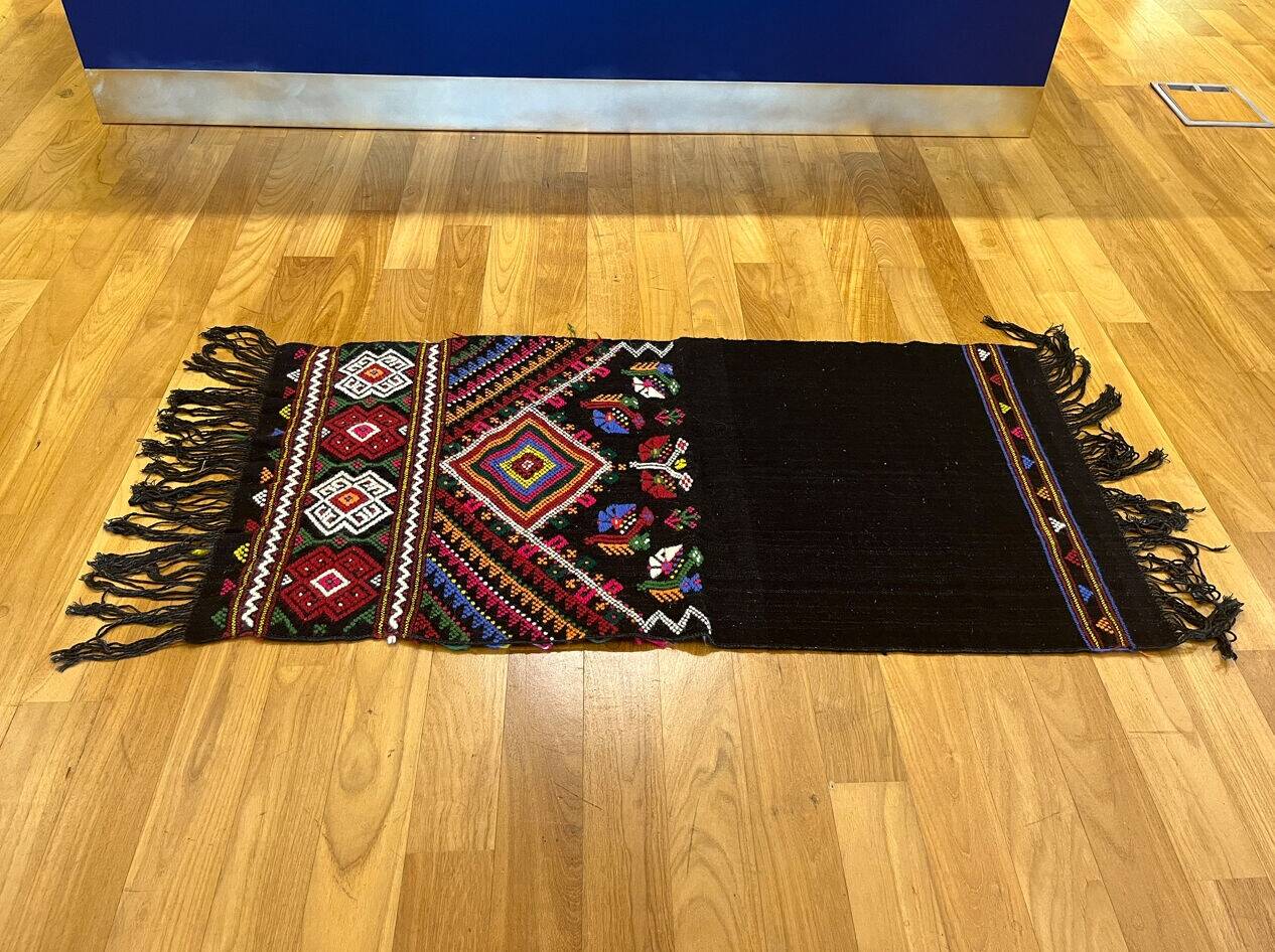 Old anatolian rug for sofa