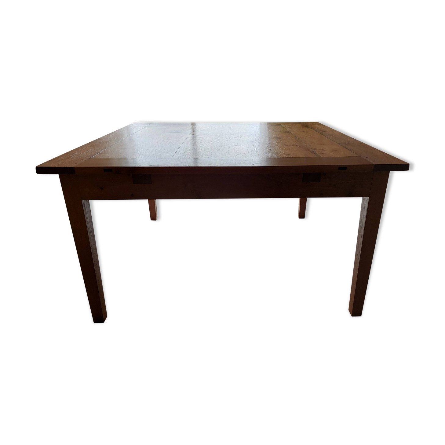 Extendable exotic wood table