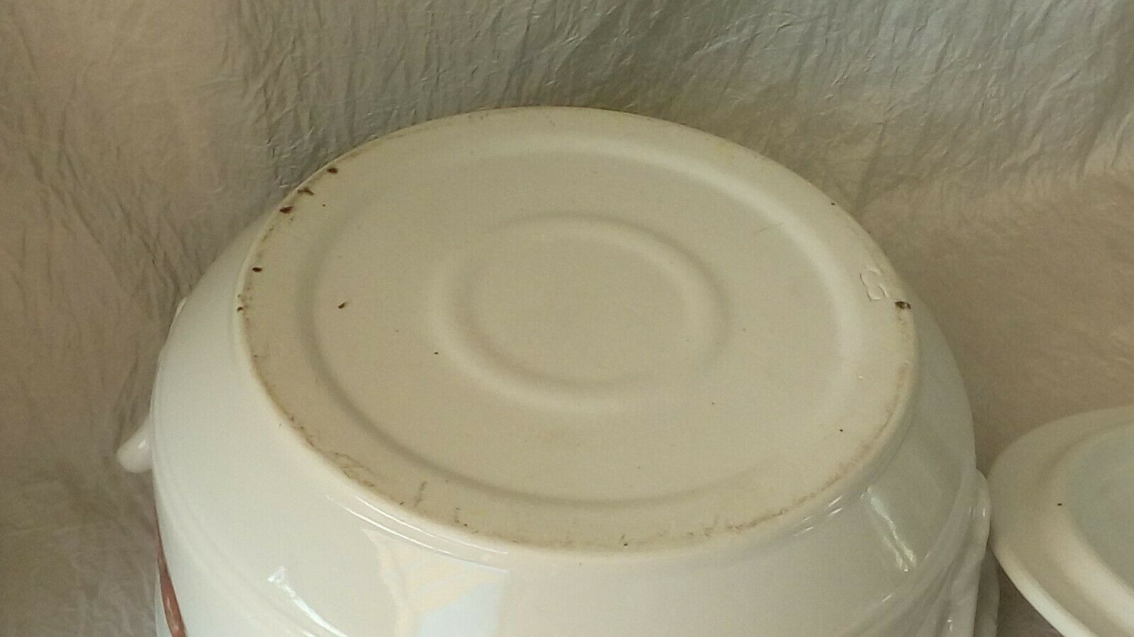 Porcelain soup with fire decor legumes 4 seasons