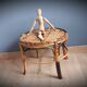Bamboo stool under plant