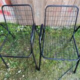 Paire Fauteuil Ancien EMU RIO Métal Noir Vintage