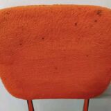 Lot de 4 anciennes chaises en tissus moumoute année 60 vintage