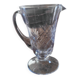 Art Deco cut glass pitcher, France 1940