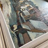 HSP Emile RENAUD painting circa 1950 Velars (sur Ouche - Burgundy) + frame