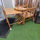 Chaise haute vintage en bois