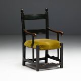 Rustic Folk Art Armchair, France, 19th Century