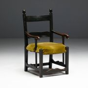 Rustic Folk Art Armchair, France, 19th Century