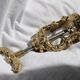 French ornate brass corkscrew wine opener