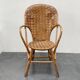 Set consisting of a table and three chairs made of chestnut slats from the 1950s/60s.