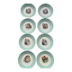 Set of 8 dessert plates tales of Perrault