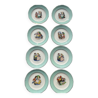 Lot de 8 assiettes à dessert contes de Perrault