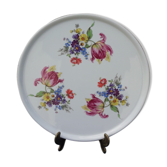 Plat à tarte en porcelaine de Chauvigny Diam 31 cm