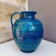 Bitossi ceramic vase or jug, Aldo Londi, Rimini blu.