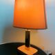 Lampe pied marbre et métal doré