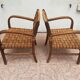 Paire de fauteuils bridge bois et corde