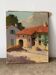 Country house with chickens, oil on canvas signed Perrot.
