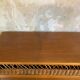 Vintage wooden and rattan toy box