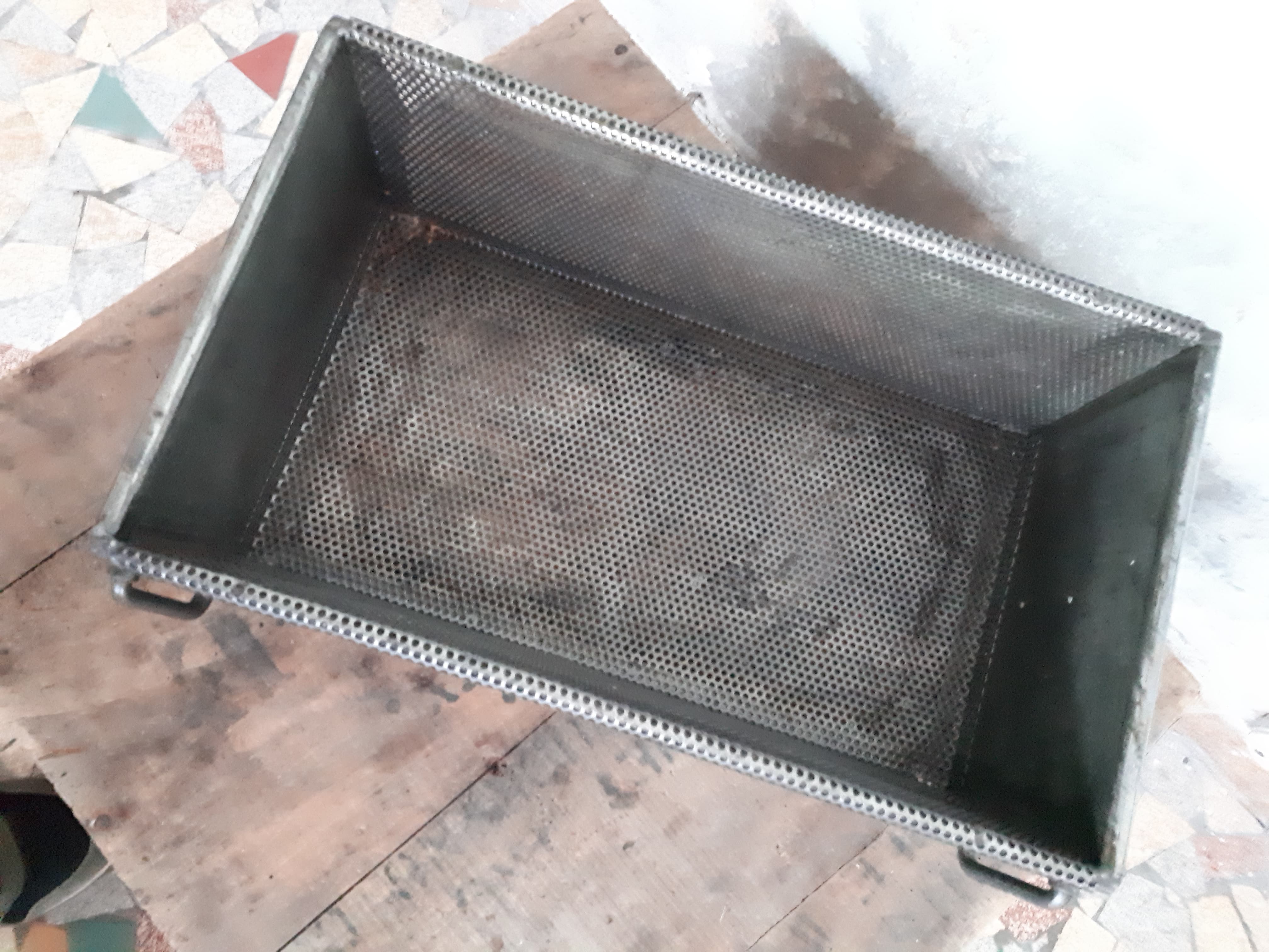 Perforated metal industrial locker