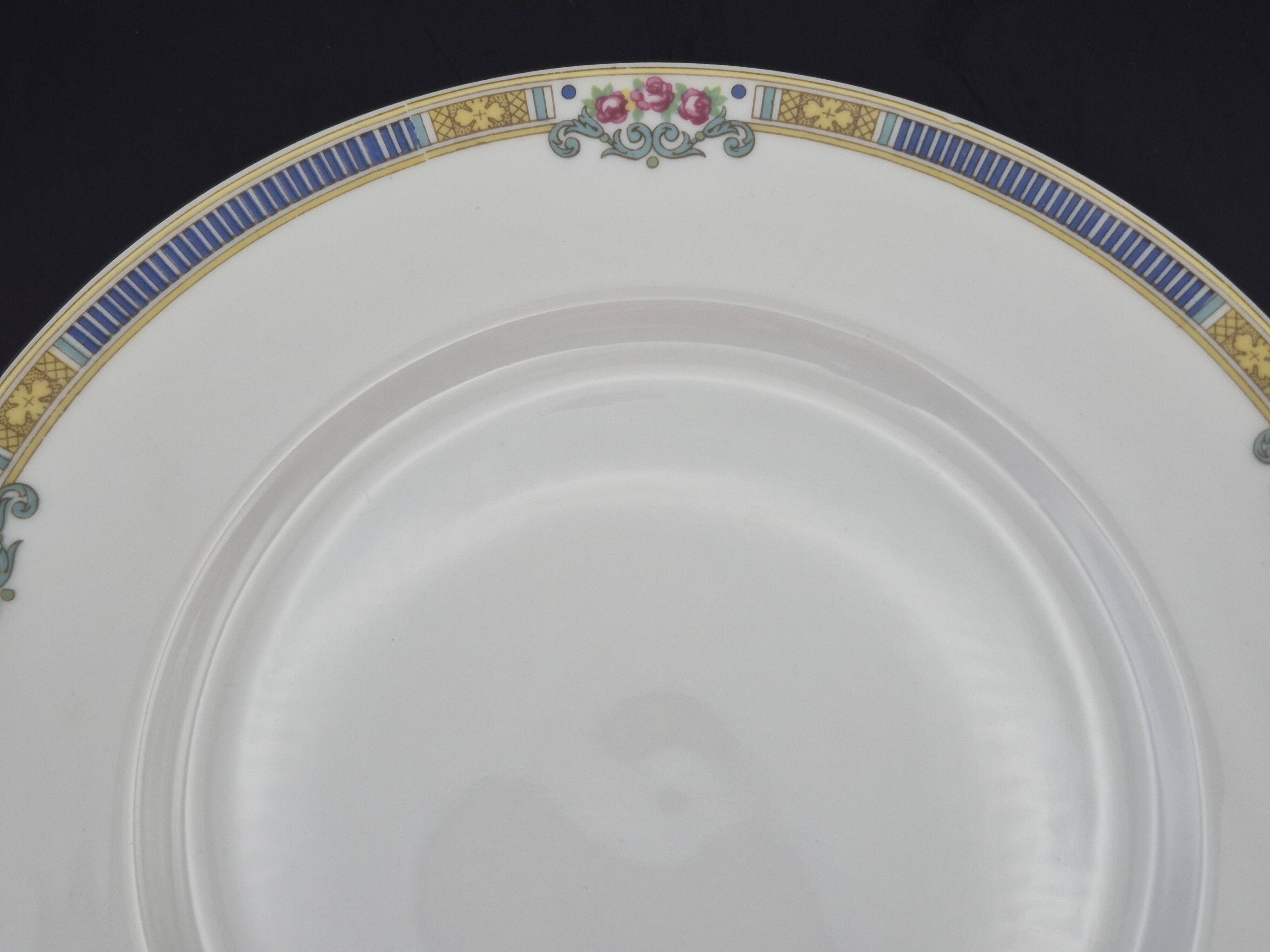 Série de 6 assiettes à dessert Bernardaud Limoges – Art Déco – A714