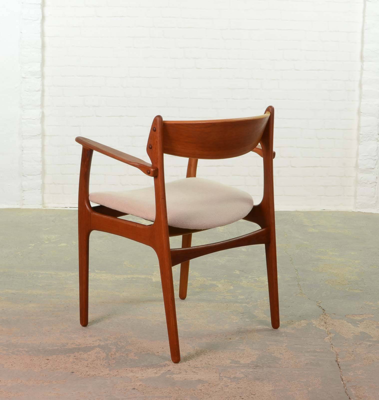 Danish Teak Desk- Armchair by Erik Buch for Oddense Maskinsedkeri, 1960s