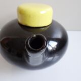 Théière noir et jaune années 1960