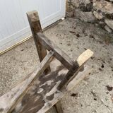 Pair of solid wood farmhouse benches 220cm for rustic farmhouse table.